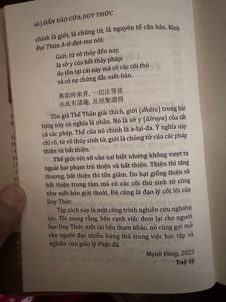 DẪN VÀO CỬA DUY THỨC - Giới Thiệu Giáo Nghĩa Duy Thức Dựa Trên Nền Tảng Kinh Luận - Thích Thanh Hòa - Tuệ Sỹ giới thiệu - Ảnh 2